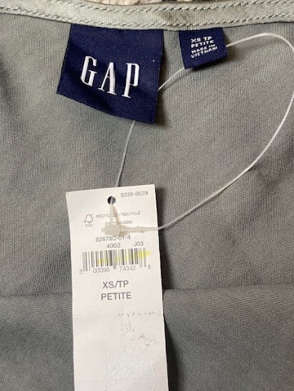 Gap Satin Slip Midi Dress XS petite Sage Green NWT - Picture 4 of 16